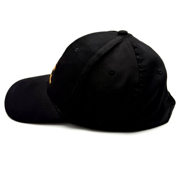 Vintage ANHEUSER BUSCH Big A with Eagle Patch Black Poly Strapback Hat Beer Cap - Picture 4 of 11